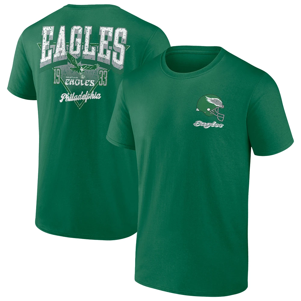 Men's Fanatics Kelly Green Philadelphia Eagles Big & Tall Throwback Logo T-Shirt