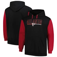 Men's Fanatics Black Atlanta Falcons Big & Tall Outline Pullover Hoodie