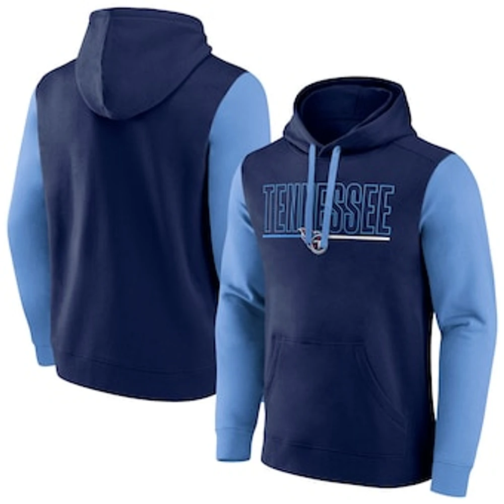 Men's Fanatics Navy Tennessee Titans Big & Tall Outline Pullover Hoodie