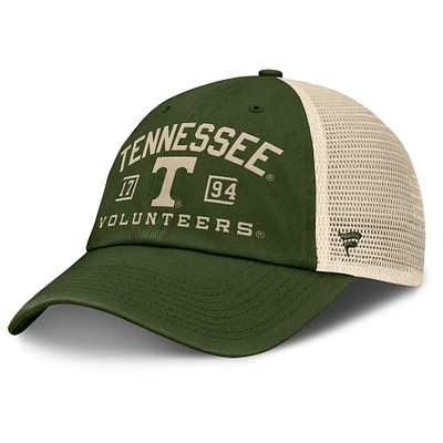 Men's Fanatics Olive Tennessee Volunteers OHT Military Appreciation Frontier Trucker Adjustable Hat