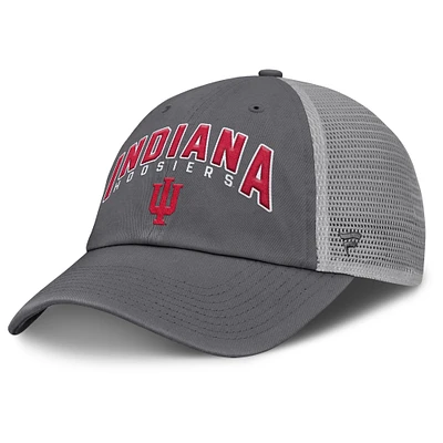 Men's Fanatics Charcoal Indiana Hoosiers Ionic Trucker Adjustable Hat