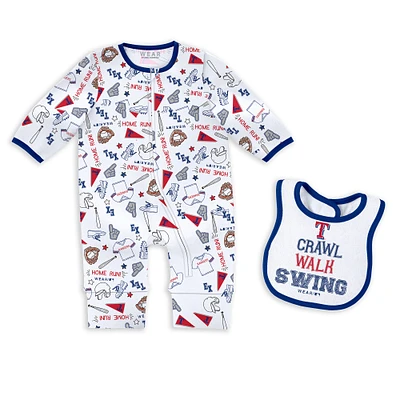 Newborn & Infant WEAR by Erin Andrews Texas Rangers Sleep Play Set