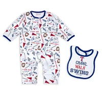 Newborn & Infant WEAR by Erin Andrews Texas Rangers Sleep Play Set