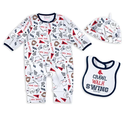 Newborn & Infant WEAR by Erin Andrews Boston Red Sox Sleep Play Set