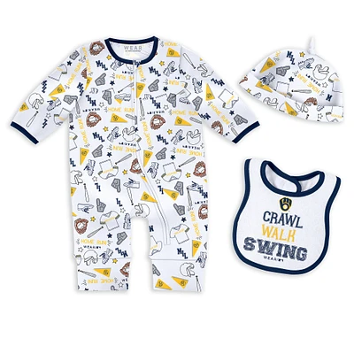 Newborn & Infant WEAR by Erin Andrews Milwaukee Brewers Sleep Play Set