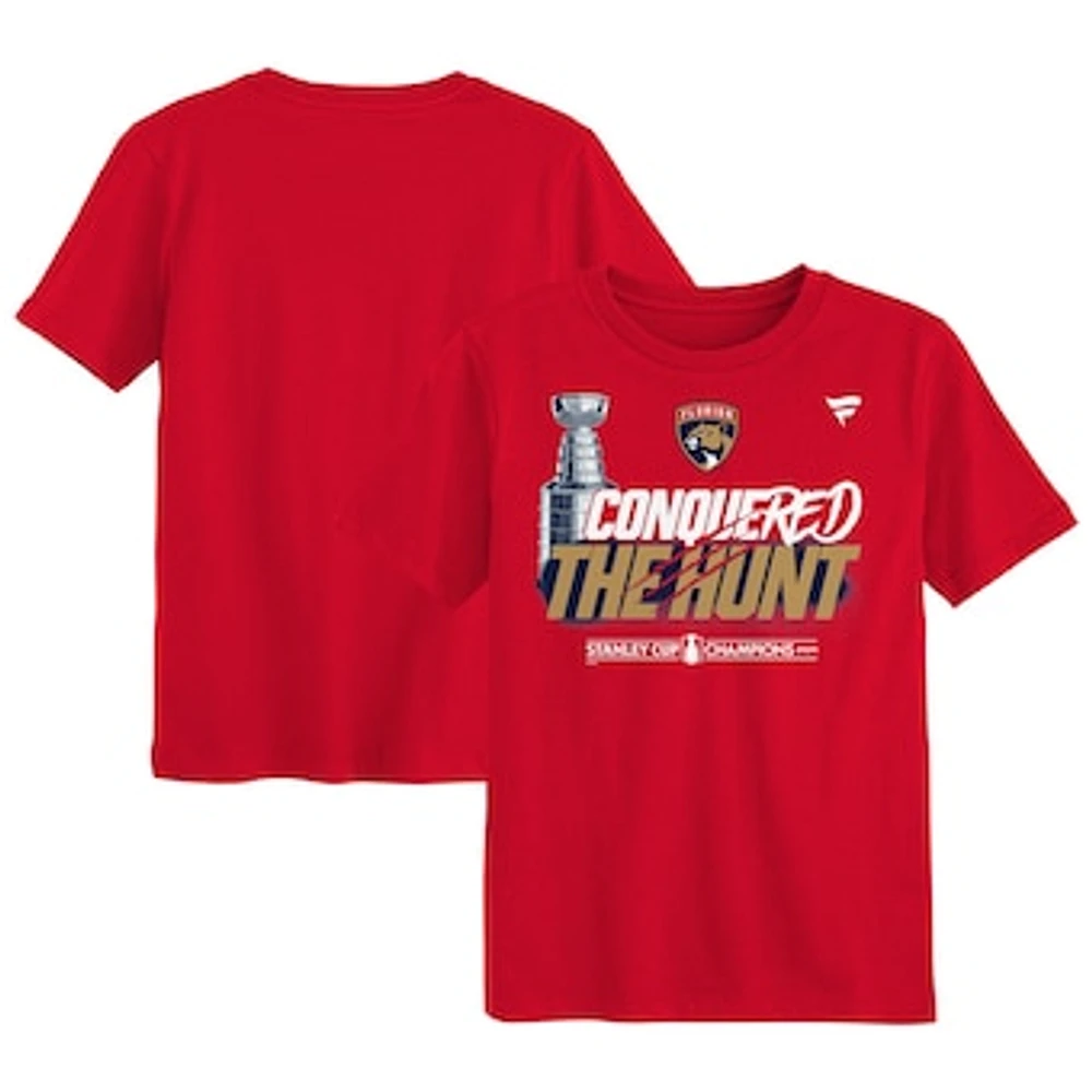 Preschool Fanatics  Red Florida Panthers 2024 Stanley Cup Champions Parade T-Shirt