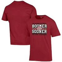 Unisex Champion Crimson Oklahoma Sooners 2024 NCAA Softball Women’s College World Series Champions Boomer Sooner T-Shirt