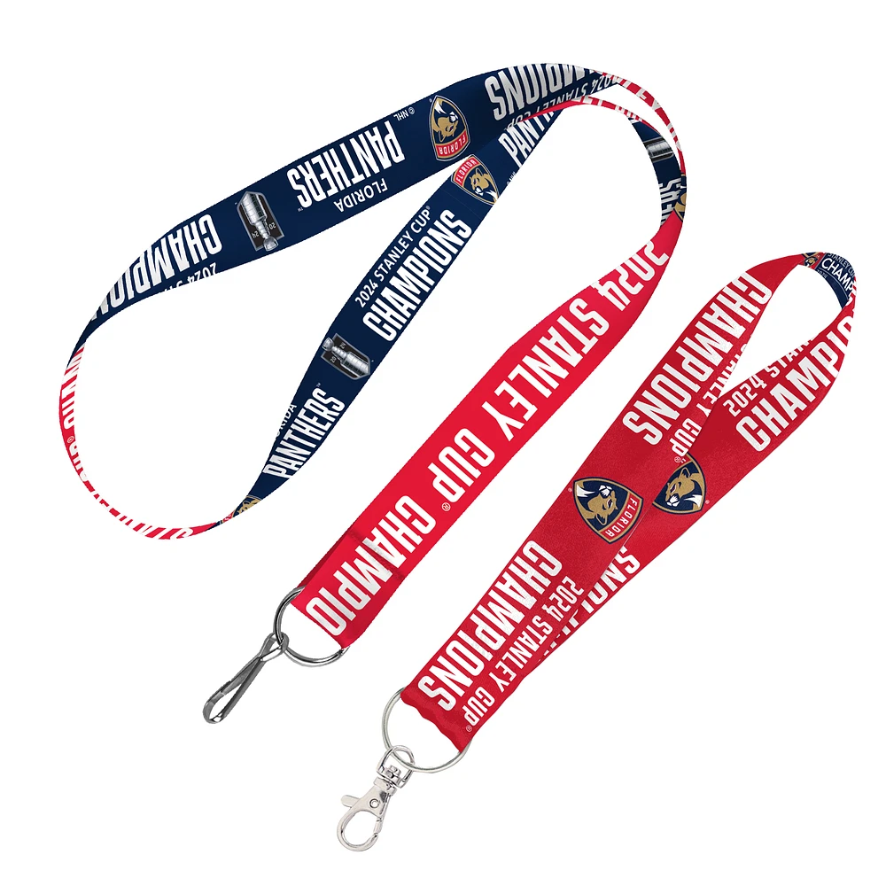 WinCraft Florida Panthers 2024 Stanley Cup Champions Two-Pack Lanyard with Detachable Buckle & Key Strap Set