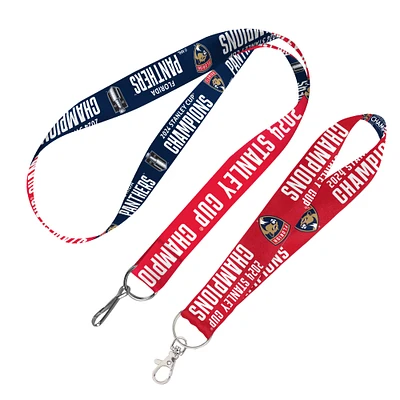 WinCraft Florida Panthers 2024 Stanley Cup Champions Two-Pack Lanyard with Detachable Buckle & Key Strap Set