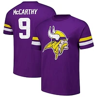 Men's Majestic Threads J.J. McCarthy Purple Minnesota Vikings Name & Number Oversize Fit T-Shirt