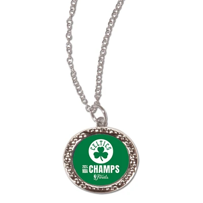 WinCraft Boston Celtics 2024 NBA Finals Champions Round Logo Necklace