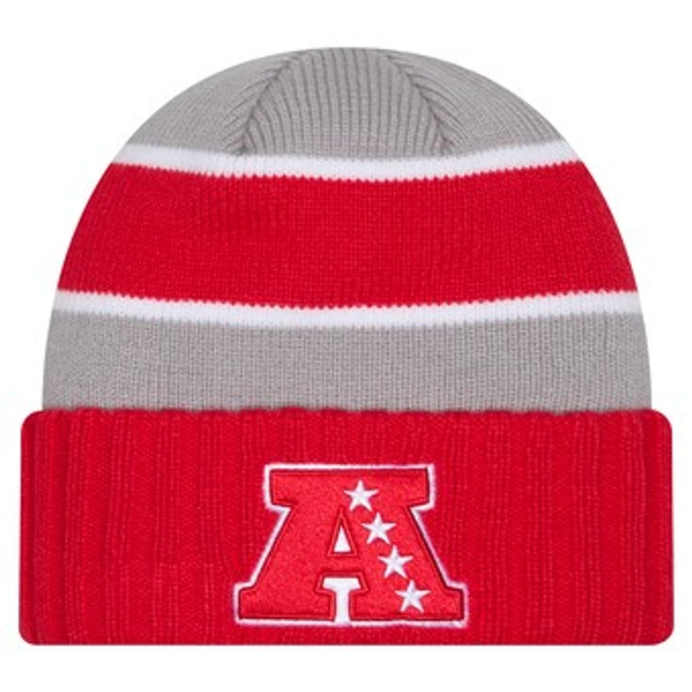 Men's New Era Red AFC 2025 NFL Pro Bowl Cuffed Knit Hat