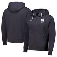 Men's Nike Anthracite LA28 Summer Olympics Club Full-Zip Hoodie