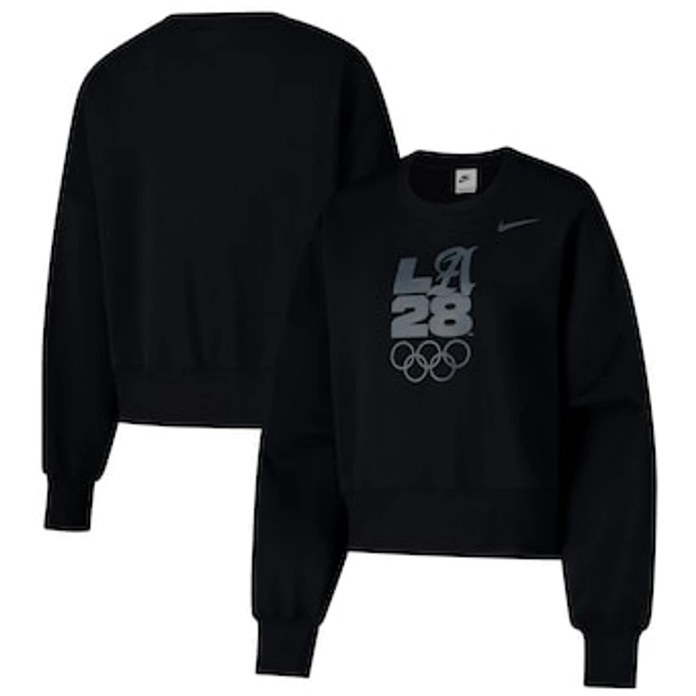 Women's Nike  Black LA28 Summer Olympics Phoenix Fleece Pullover Sweatshirt