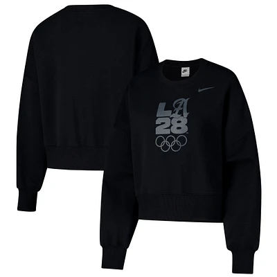 Women's Nike  Black LA28 Summer Olympics Phoenix Fleece Pullover Sweatshirt