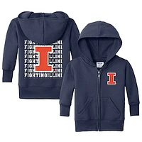 Infant Chad & Jake Navy Illinois Fighting Illini Retro Full-Zip Hoodie Sweatshirt