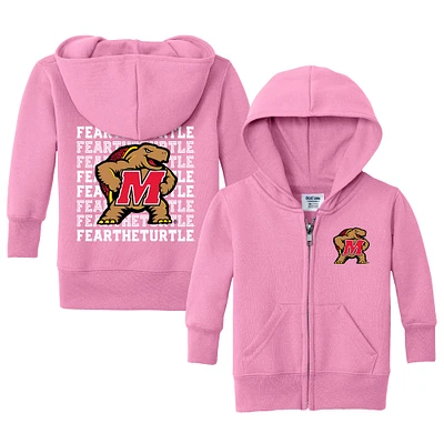 Infant Chad & Jake Pink Maryland Terrapins Retro Full-Zip Hoodie