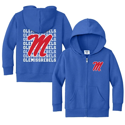 Toddler Chad & Jake Royal Ole Miss Rebels Retro Full-Zip Hoodie Sweatshirt