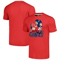 Unisex NFL x Homage Beavis and Butt-Head Red New York Giants Tri-Blend T-Shirt