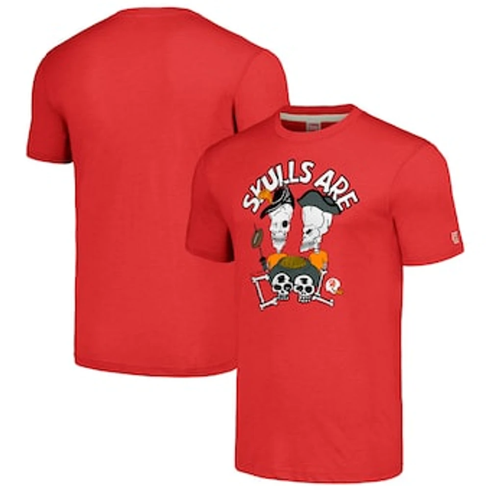 Unisex NFL x Homage Beavis and Butt-Head Red Tampa Bay Buccaneers Tri-Blend T-Shirt