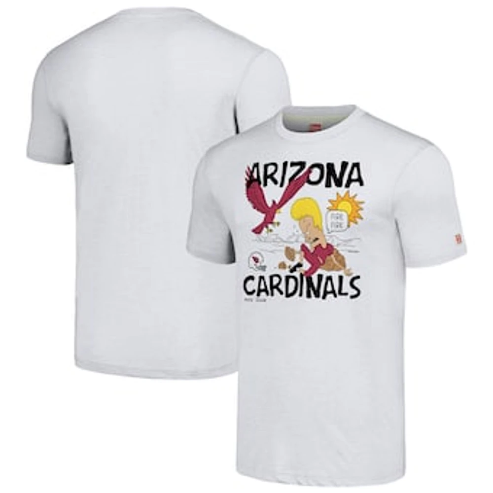 Unisex NFL x Homage Beavis and Butt-Head Ash Arizona Cardinals Tri-Blend T-Shirt