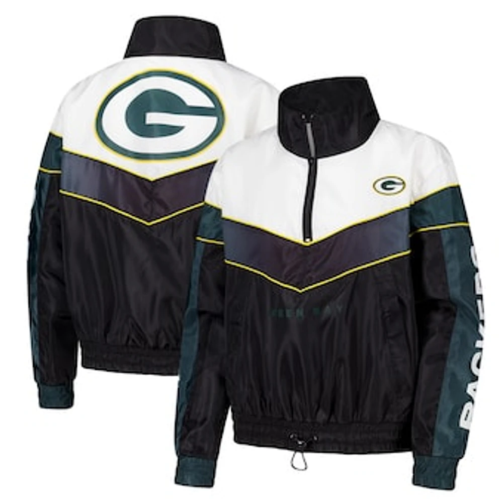 Women's The Wild Collective Green Bay Packers 1/4 Zip Track Jacket