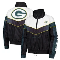 Women's The Wild Collective Green Bay Packers 1/4 Zip Track Jacket