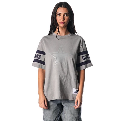 Women's The Wild Collective Black Dallas Cowboys Drop Shoulder T-Shirt