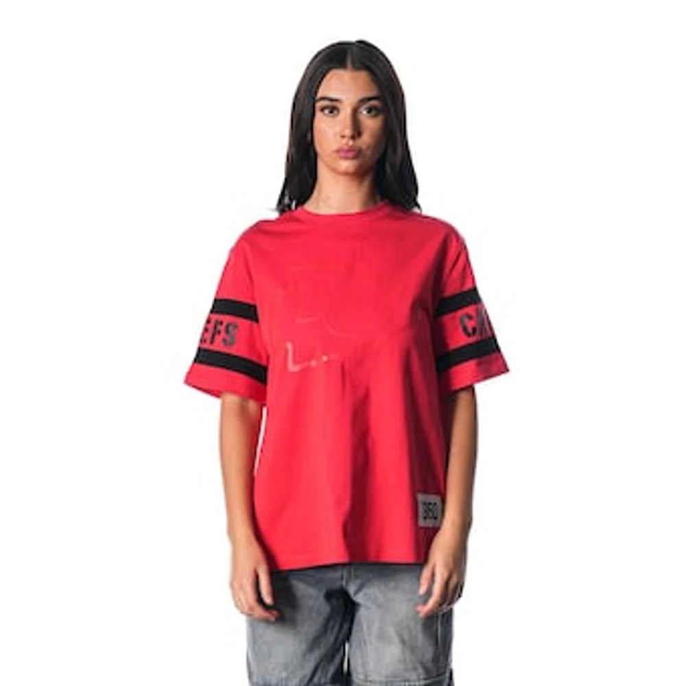 Women's The Wild Collective Red Kansas City Chiefs Drop Shoulder T-Shirt