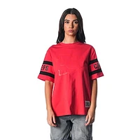 Women's The Wild Collective Red Kansas City Chiefs Drop Shoulder T-Shirt