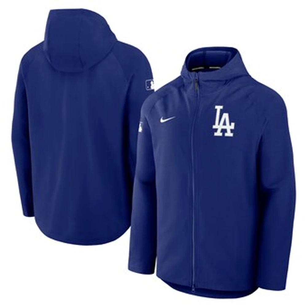 Men's Nike Royal Los Angeles Dodgers Authentic Collection Performance Raglan Full-Zip Jacket