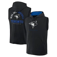 Men's Fanatics Black Toronto Blue Jays Fire Speed Sleeveless Pullover Hoodie