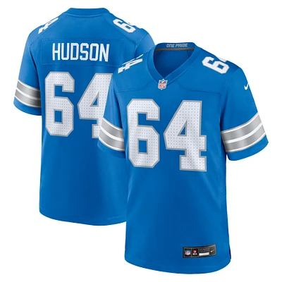 Men's Nike Bryan Hudson  Blue Detroit Lions Game Jersey