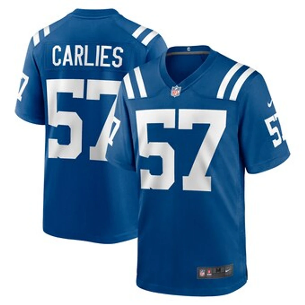 Men's Nike Jaylon Carlies  Royal Indianapolis Colts Game Jersey