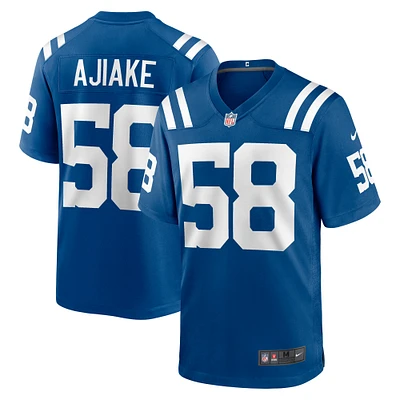 Men's Nike Austin Ajiake  Royal Indianapolis Colts Game Jersey