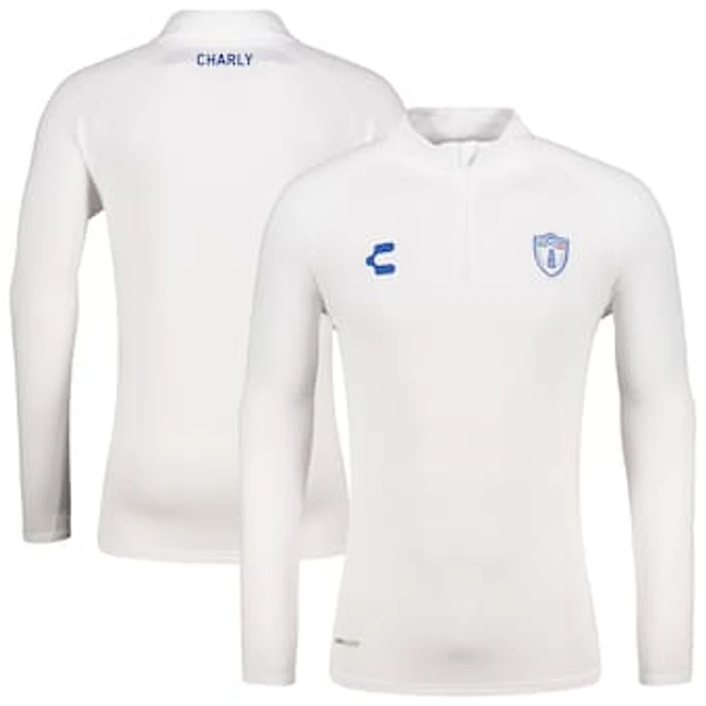 Men's Charly  White C.F. Pachuca 2024/25 Quarter-Zip Pullover Top