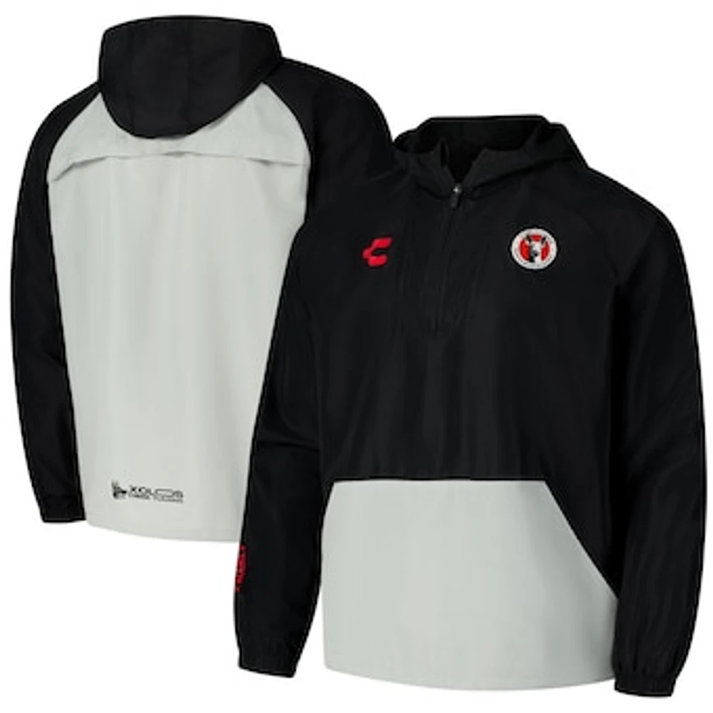 Men's Charly  Black Club Tijuana 2024/25 Raglan Quarter-Zip Windbreaker