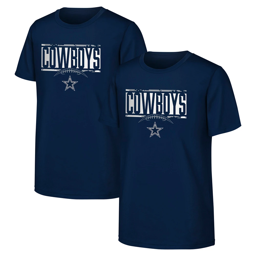 Youth Navy Dallas Cowboys The Blitz T-Shirt