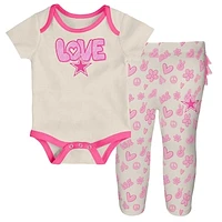 Girls Newborn & Infant White Dallas Cowboys All The Love 2 Piece Bodysuit and Pants Set