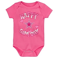 Newborn Pink Dallas Cowboys Happy Gameday Bodysuit