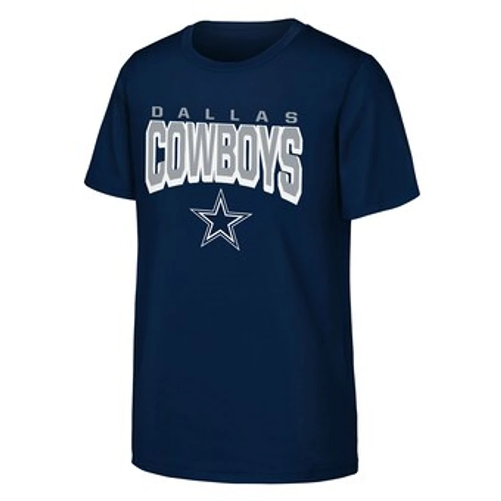 Youth Navy Dallas Cowboys On The Block T-Shirt