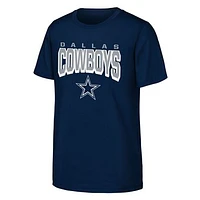 Youth Navy Dallas Cowboys On The Block T-Shirt