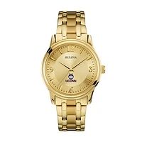 Men's Bulova UConn Huskies Gold-Tone Watch