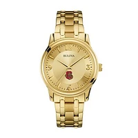 Men's Bulova Cornell Big Red Gold-Tone Watch