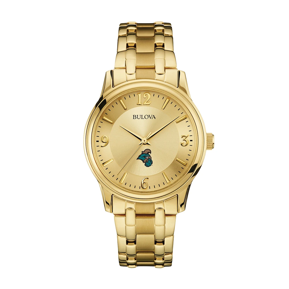 Men's Bulova Coastal Carolina Chanticleers Gold-Tone Watch