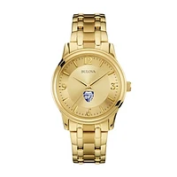 Men's Bulova Johns Hopkins Blue Jays Gold-Tone Watch