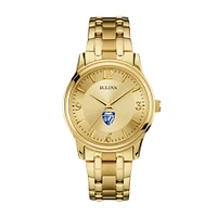 Men's Bulova Johns Hopkins Blue Jays Gold-Tone Watch