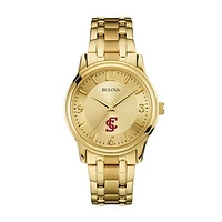 Men's Bulova Santa Clara Broncos Gold-Tone Watch