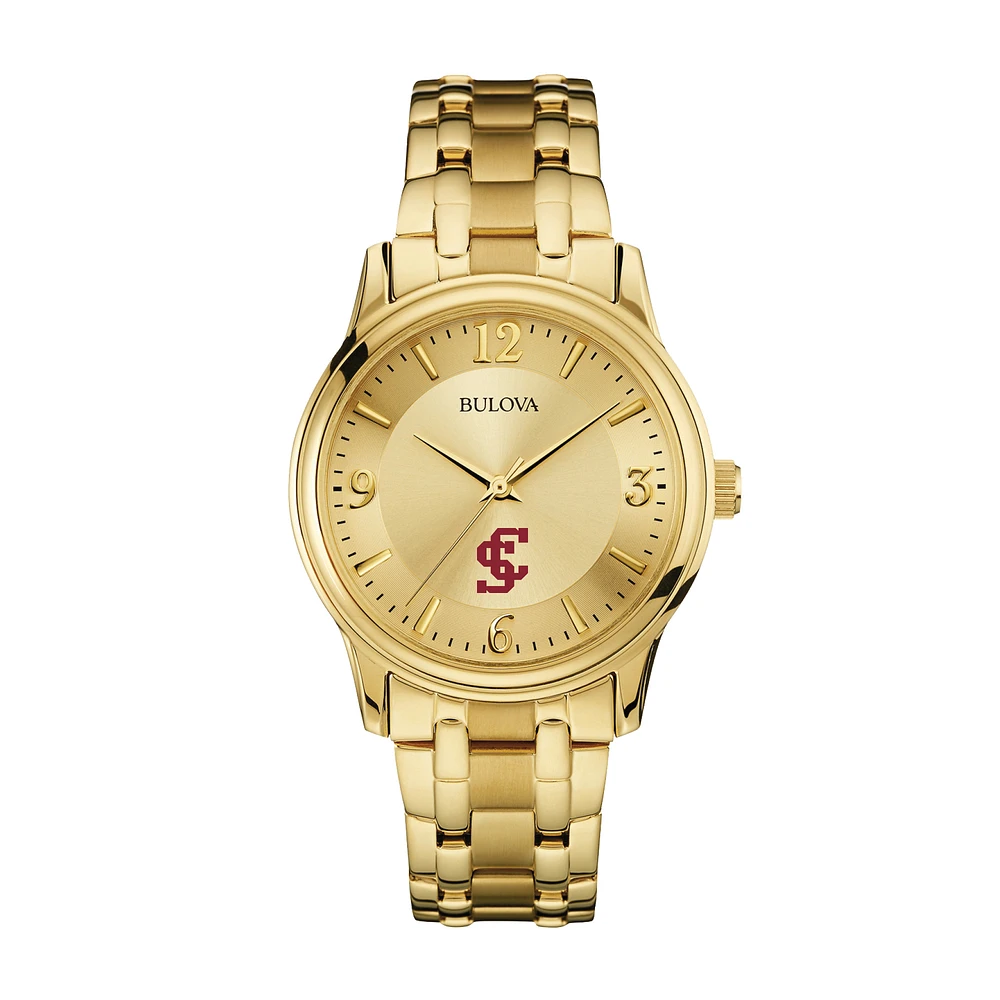 Men's Bulova Santa Clara Broncos Gold-Tone Watch