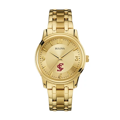 Men's Bulova Santa Clara Broncos Gold-Tone Watch